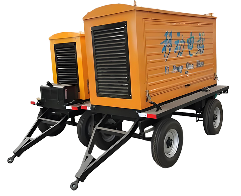Trailer type diesel generator - yellow