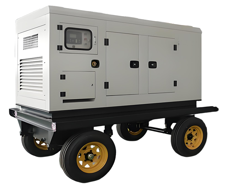 Trailer type diesel generator - white