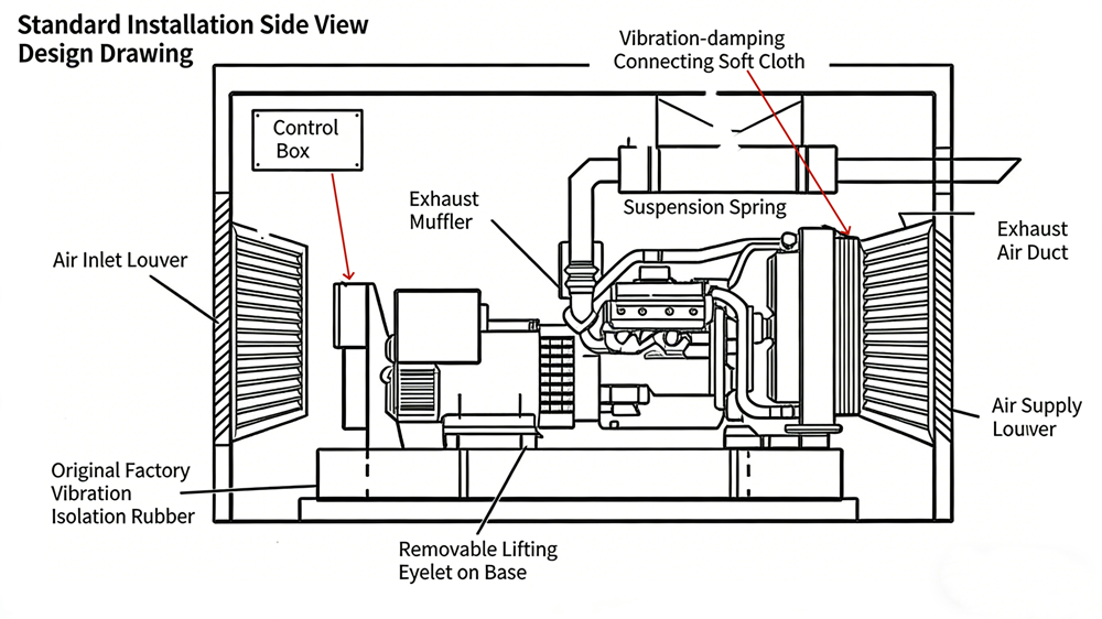 Standard Installation Diagram for Diesel Generator Room