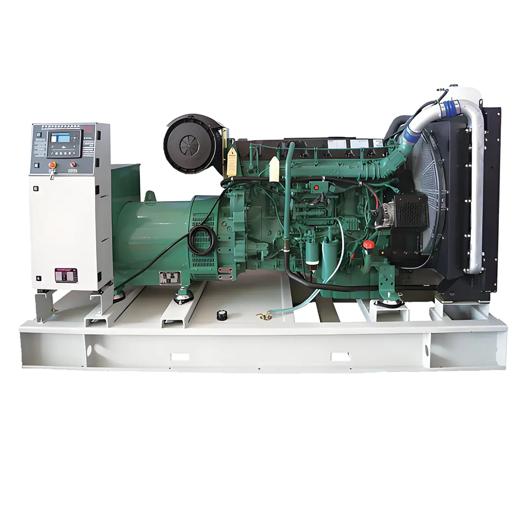 Volvo Penta diesel generator on white background – compact Swedish design.