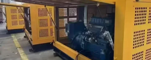 Mobile trailer diesel generator set, testing various functions